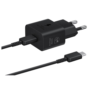 Samsung USB-C Strømadapter med Kabel EP-T2510XBEGEU - 25W