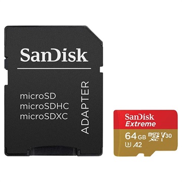SanDisk Extreme MicroSDXC UHS-I-kort SDSQXA2-064G-GN6MA - 64GB