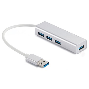 Sandberg 333-88 USB 3.0 Hub - Windows, MacOS - Sølv