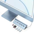 Satechi USB-C USB-hub og minnekortleser i aluminium - blå