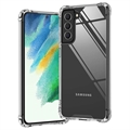 Samsung Galaxy S21 FE 5G Ripebestandig Hybrid-deksel - Gjennomsiktig