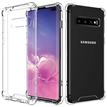 Ripebestandig Samsung Galaxy S10+ Hybrid-deksel - Gjennomsiktig