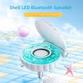 Muslingeskallformet Bluetooth-høyttaler med RGB-omgivelsesbelysning - blå