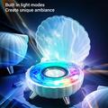 Muslingeskallformet Bluetooth-høyttaler med RGB-belysning - Lilla