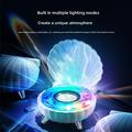 Muslingeskallformet Bluetooth-høyttaler med RGB-belysning - hvit