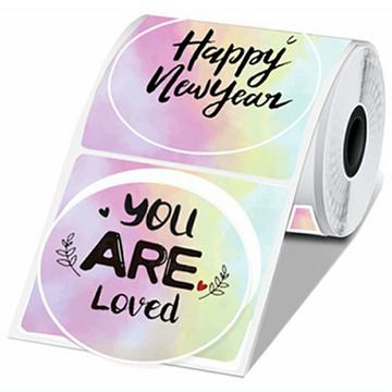 Selvklebende termoetiketter for Phomemo M221/M220/M120/M110 - 50x50mm - runde