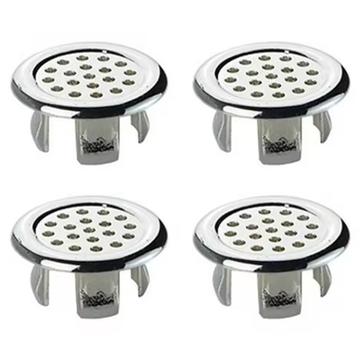 Sett med 4 dekorative overløpsringer for vask - nettingring