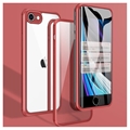 iPhone 7/8/SE (2020)/SE (2022) Shine&Protect 360 Hybrid-deksel - Rød / Klar