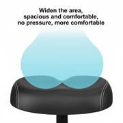 Støtabsorberende, noseløs sykkelsadel - svart