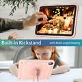 Støtsikkert etui til iPad 10.9 (2022) Butterfly Shape Kickstand Tablet Case Silicone + PC Protective Cover with Shoulder Strap - Pink