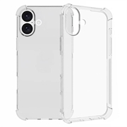 iPhone 16 Plus Støtsikkert TPU-deksel - Gjennomsiktig