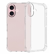 iPhone 16 Støtsikkert TPU-deksel - Gjennomsiktig