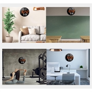 Stillegående Digitalt LED-Veggklokke med Temperatur- og Luftfuktighetsvisning, Nattlys og Fjernkontroll