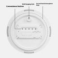 Stillegående Digitalt LED-Veggklokke med Temperatur- og Luftfuktighetsvisning, Nattlys og Fjernkontroll