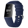 Fitbit Charge 3 Silikonarmbånd med Kontakter - Blå