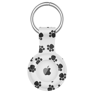 Apple AirTag Silikondeksel med Nøkkelring - Pote-utskrift