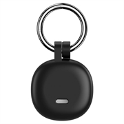 Samsung Galaxy SmartTag3 Silikondeksel med Nøkkelring - Svart
