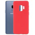 Samsung Galaxy S9 Fleksibelt Matt Silikondeksel - Rød
