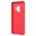 Samsung Galaxy S9 Fleksibelt Matt Silikondeksel - Rød