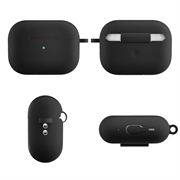 AirPods Pro 2 Silikondeksel med Karabinkroken - Svart