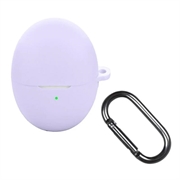Huawei FreeBuds 6 Silikondeksel med Karabinkroken - Lilla
