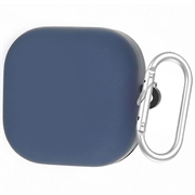 Samsung Galaxy Buds 4/Buds 4 Pro Silikondeksel med Karabinkroken - Mørkeblå