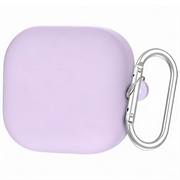Samsung Galaxy Buds 4/Buds 4 Pro Silikondeksel med Karabinkroken - Lilla