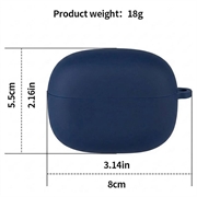 Xiaomi Redmi Buds 8 Pro Silikondeksel med Karabinkroken - Mørkeblå