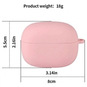Xiaomi Redmi Buds 8 Pro Silikondeksel med Karabinkroken - Rosa