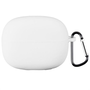 Xiaomi Redmi Buds 8 Pro Silikondeksel med Karabinkroken - Hvit