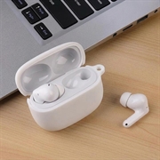 Xiaomi Redmi Buds 8 Pro Silikondeksel med Karabinkroken - Hvit