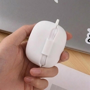 Xiaomi Redmi Buds 8 Pro Silikondeksel med Karabinkroken - Hvit