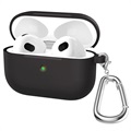 AirPods 3 Silikondeksel med Nøkkelring A060 - Svart