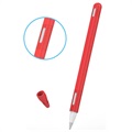 Apple Pencil (2nd Generation) Silikondeksel med Cap - Rød