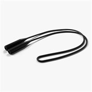 Brilleholderstropp i silikon - svart