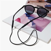 Brilleholderstropp i silikon - svart