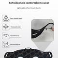 Skjønnhetsapparat til ansiktet i silikon / LED-lysterapi-maske for ansikt og hals - svart