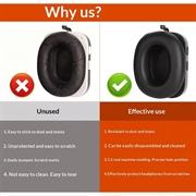 Beskyttende øreputedeksler i silikon til Nothing Headphone (a) On-Ear-hodetelefoner - svart