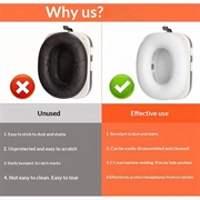 Øreputetrekk i silikon til Nothing Headphone (a) On-Ear-hodetelefoner - Hvit