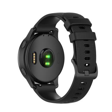 Silikonrem for Garmin Vivoactive 4, Venu 3/2, Forerunner 265 - Svart