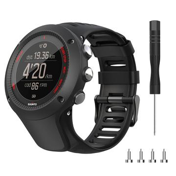 Silikonrem for Suunto Ambit3 Peak/Sport/Vertical - Svart