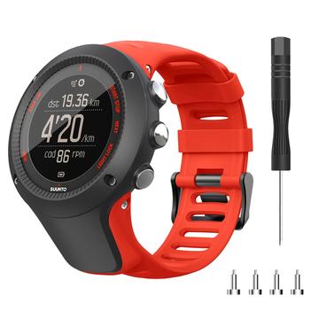 Silikonrem for Suunto Ambit3 Peak/Sport/Vertical - Rød