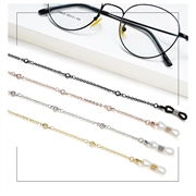 Enkel brillekjederem - gull