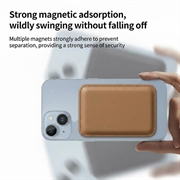 Slank magnetisk kortholder - MagSafe-kompatibel - brun
