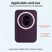 Slank magnetisk kortholder - MagSafe-kompatibel - mørk lilla