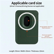 Slank magnetisk kortholder - MagSafe-kompatibel - grønn