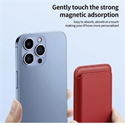 Slank magnetisk kortholder - MagSafe-kompatibel - rød