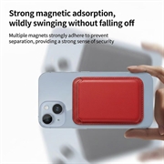 Slank magnetisk kortholder - MagSafe-kompatibel - rød