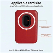 Slank magnetisk kortholder - MagSafe-kompatibel - rød