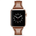 Apple Watch Series 7/SE/6/5/4/3/2/1 Slim Lærreim - 41mm/40mm/38mm - Kaffe